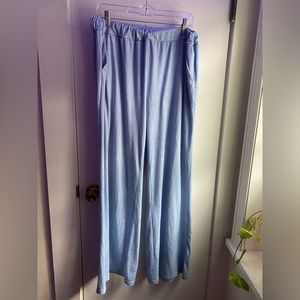 XL Long Light Blue pants- Waist band and pockets - very comfy